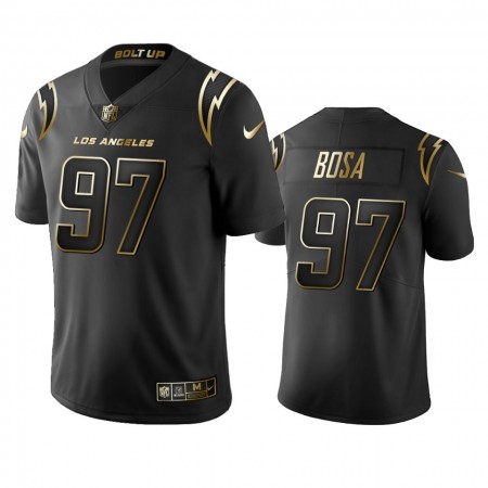 Maillot Homme Los Angeles Chargers Joey Bosa 97 Golden Limited Noir